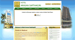 Desktop Screenshot of hotelarasansapthagiri.com