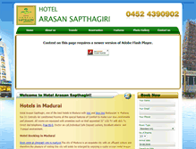 Tablet Screenshot of hotelarasansapthagiri.com
